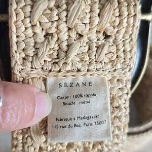 Sezane 100% Rafia Woven Belt Nella Belt - Natural Raffia - Raffia - Sézane main image 2